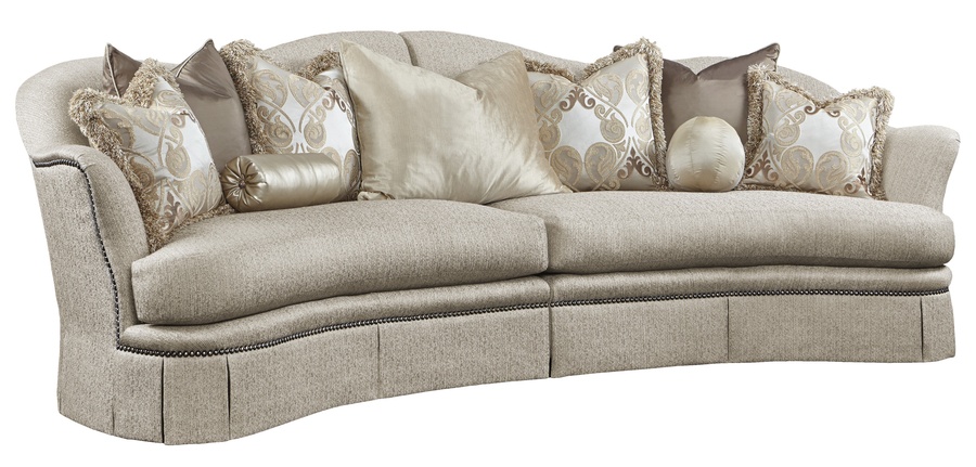 Maritza 2-Piece Sofa shown with:Boxed bench seatDeep skirt with built-in sides and backAntique Brass nailhead frame trim
