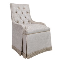 
Tight seatButton tufted backDeep skirt with split back and closure detail


Standard with casters
