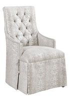 Mulholland&nbsp;Side Chair&nbsp;shown with: Tight seatBrilliance Button tufted backDeep skirt with split back and Beso Button detail