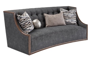 Nico Sofa shown with:Built-to-the-Floor baseContemporary Briar finishAged Medici finish trimGunmetal nailhead frame trim