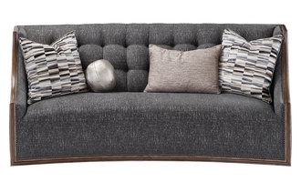 Nico Sofa shown with:Built-to-the-Floor baseContemporary Briar finishAged Medici finish trimGunmetal nailhead frame trim