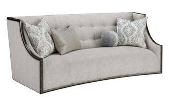 Nico Sofa shown with:Built-to-the-Floor baseTwilight&nbsp;finishAged&nbsp;Silver finish trimGlitterati nailhead frame trim