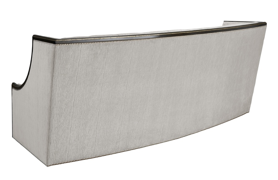 Nico Sofa shown with:Built-to-the-Floor baseTwilight&nbsp;finishAged&nbsp;Silver finish trimGlitterati nailhead frame trim