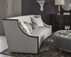 Nico Sofa shown with:Built-to-the-Floor baseTwilight finishAged&nbsp;Silver finish trimGlitterati&nbsp;nailhead frame trim
