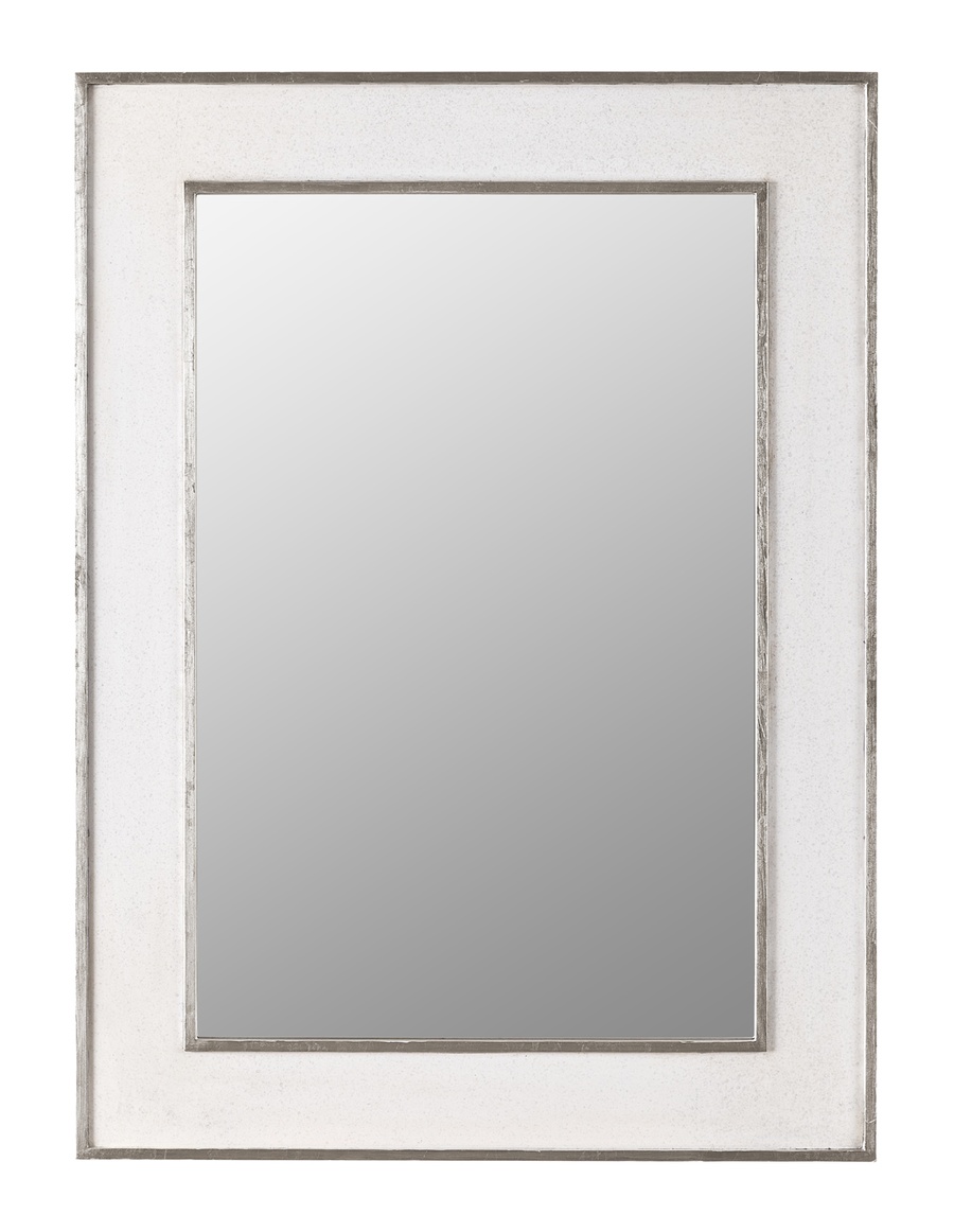 Palo Alto&nbsp;MIrror shown with:Burnished Silver finishFabric panel inset