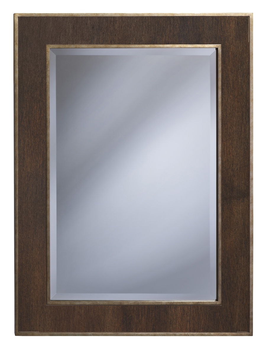 Palo Alto&nbsp;MIrror shown with:Burnished Silver finishFabric panel inset