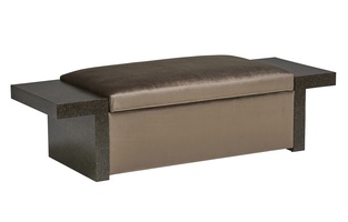 Palo Alto Bench shown with:Agate finish
Selection of fabrics and finishes available.