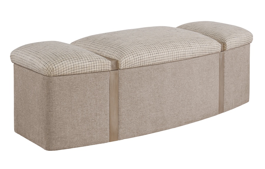 Palo Alto Bench shown with:Cashmere Silver finishSelection of fabrics and finishes available.