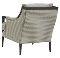Porter Chair shown with:Boxed seat cushionBombay finishSilver nailhead frame trim