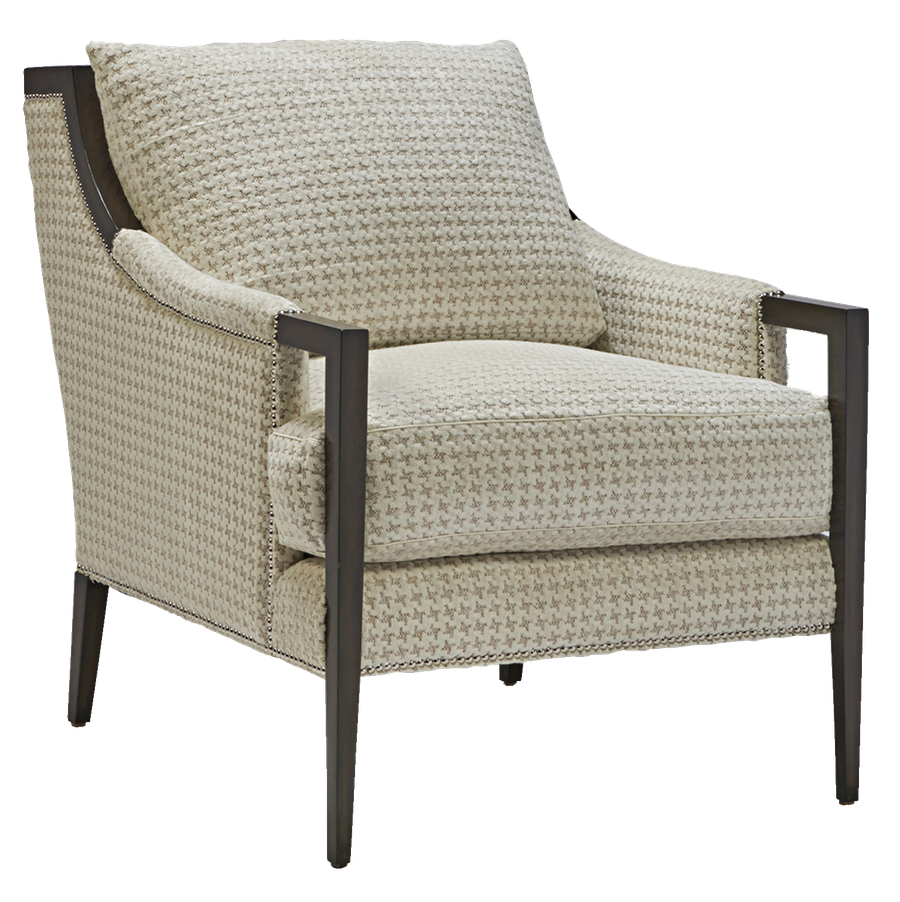 Porter Chair shown with: Boxed seat cushion Bombay finish Silver nailhead frame trim