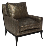 St Bart's Chair&nbsp;shown with:Boxed cushion seatBombay&nbsp;finishGunmetal&nbsp;nailhead frame trim