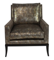 St Bart's Chair&nbsp;shown with:Boxed cushion seatBombay&nbsp;finishGunmetal&nbsp;nailhead frame trim