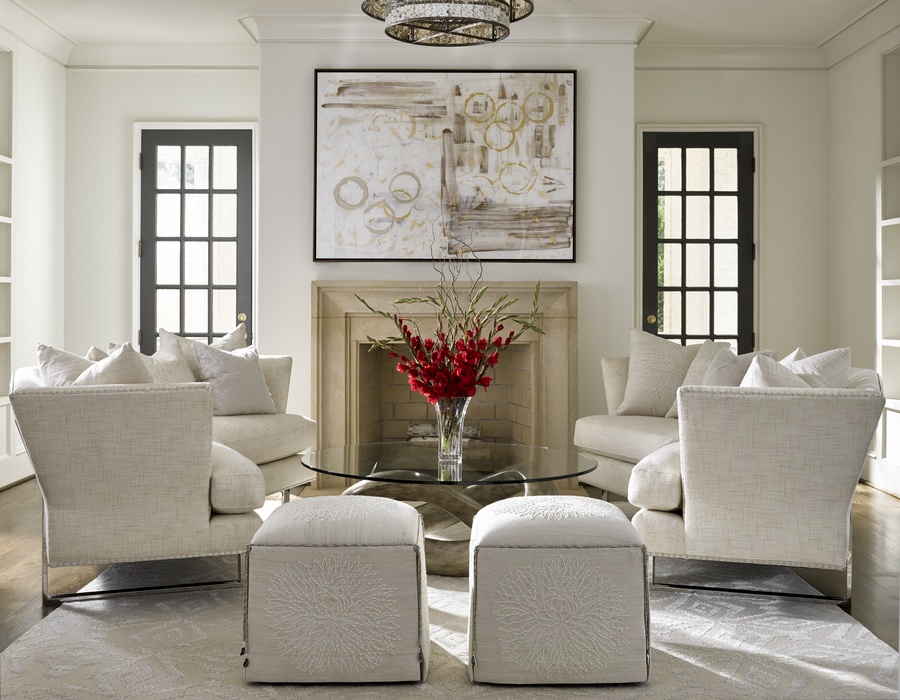 Seattle Sofa shown with: Boxed bench seatBuilt-to-the-floor with metal legs in Stainless Steel finishSilver&nbsp;nailhead frame trim spaced over fabric tape