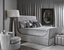 Solstice Mirror shown with:Twilight finishCashmere Silver finish trim