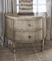 Solstice&nbsp;Nightstand shown with:Bisque&nbsp;finish with&nbsp;Aged&nbsp;Silver&nbsp;finish trimSquare knob&nbsp;pull in&nbsp;Antique&nbsp;Nickel finish