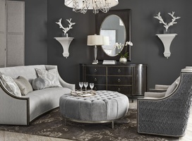 Solstice&nbsp;Dresser&nbsp;shown with:Twilight&nbsp;finish with&nbsp;Aged&nbsp;Medici&nbsp;finish trimRing&nbsp;pull in Medici Nickel finish