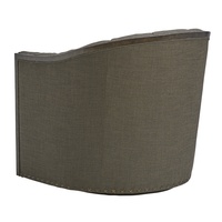 Soho&nbsp;Chair&nbsp;shown with:Channeled BackAged Metal finishQuad Antique Brass nailhead frame trim at base