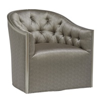 Soho&nbsp;Chair&nbsp;shown with:Diamond Tufted&nbsp;BackCashmere Silver finishPewter&nbsp;nailhead frame trim