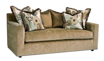Santa Barbara Sofa (Multi Back) shown with: Boxed bench seatTrack ArmBuilt-to-the-floor base Silver nailhead frame trim