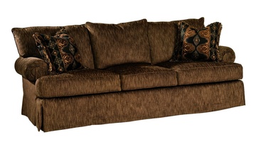 Santa Barbara Sofa (Fitted Back) shown with:(3) Boxed T-seat CushionsLawson &nbsp;ArmWaterfall skirt with built-in sides and back
