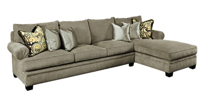 Santa Barbara Sectional shown with:STB44,&nbsp;STB53Boxed T-Seat CushionFan Pleated ArmTransitional legs in Contemporary Havana finish withEbony paint finish trim