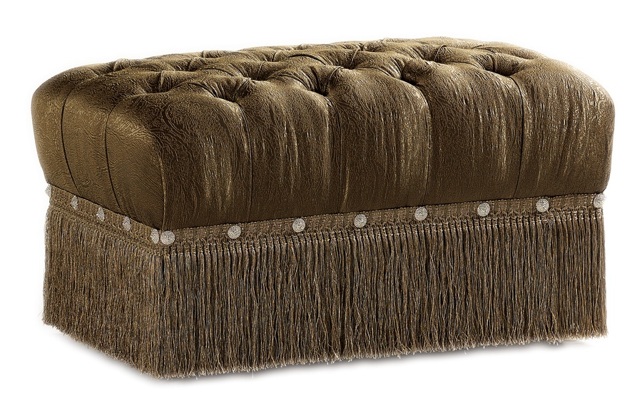 Tara Ottoman shown with:Button tufted seatBullionDecorative&nbsp;button detail
