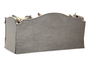 Trianon Court Sofa shown with:Boxed bench seatWaterfall skirt with built-in sidesContrast panel along arms and backPompeii&nbsp;finishSilver Star&nbsp;nailhead frame trim