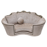 
Versailles Pet Sofa shown with:Boxed bench seatBuilt to the floor baseEbony&nbsp;finish with&nbsp;Versailles&nbsp;leaf finish trimBronze&nbsp;Star nailhead frame trim


Includes&nbsp;two&nbsp;pillows:(1)&nbsp;16"&nbsp;sq. Knife Edge Pillow(1)&nbsp;9" Ball Pillow
