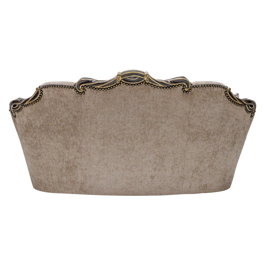 
Versailles Pet Sofa shown with:Boxed bench seatBuilt to the floor baseEbony&nbsp;finish with&nbsp;Versailles leaf finish trimBronze&nbsp;Star nailhead frame trim


Includes&nbsp;two pillows:(1) 16"&nbsp;sq. Knife Edge Pillow(1) 9" Ball Pillow
