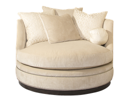 Waverly&nbsp;Chair and A Half shown with:Boxed seat cushionBuilt-to-the-floor with plinth base in Bombay finishSilver nailhead frame trim