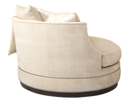 Waverly&nbsp;Chair and A Half shown with:Boxed seat cushionBuilt-to-the-floor with plinth base in Bombay finishSilver nailhead frame trim